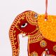 Handmade Wooden Elephant Christmas Hanging - Blue-Green, Red-Yellow, Sky Blue-Orange, Pink-Green